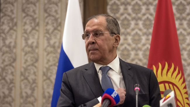 МИД РФ Сергей Лавров во время совместной с МИД Киргизии Чингизом Айдарбековым пресс-конференции по итогам встречи. 4 февраля 2019 МИД РФ Сергей Лавров во время совместной с МИД Киргизии Чингизом Айдарбековым пресс-конференции по итогам встречи. 4 февраля 2019