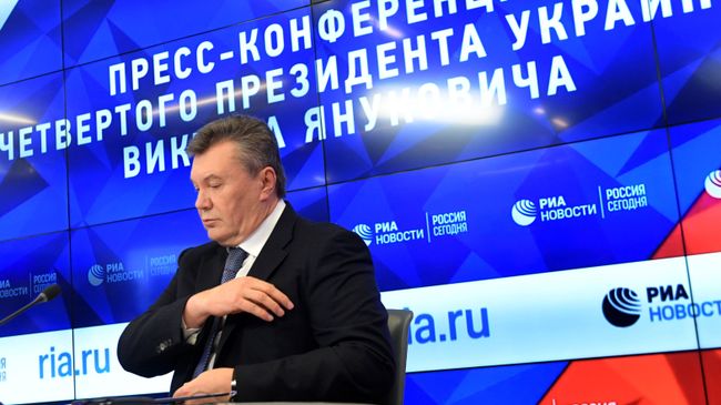 Бывший президент Украины Виктор Янукович на пресс-конференции в МИА Россия сегодня Бывший президент Украины Виктор Янукович на пресс-конференции в МИА Россия сегодня