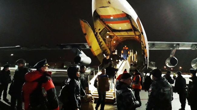 Спецрейс Ил-76 МЧС России, прибывший из Багдада в аэропорт Раменское с двадцатью семью российскими детьми. 10 февраля 2019 Спецрейс Ил-76 МЧС России, прибывший из Багдада в аэропорт Раменское с двадцатью семью российскими детьми. 10 февраля 2019