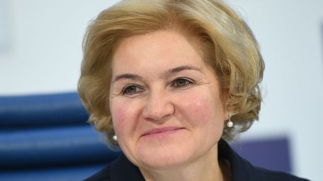 Заместитель председателя правительства РФ Ольга Голодец на пресс-конференции, посвященной подготовке Красноярска к зимней универсиаде - 2019. 12 февраля 2019