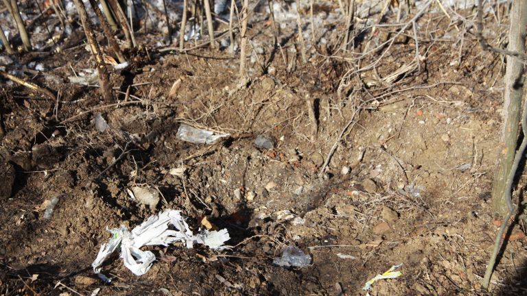 Место взрыва на закрытой стройплощадке в Донецке. 18 февраля 2019 Место взрыва на закрытой стройплощадке в Донецке. 18 февраля 2019