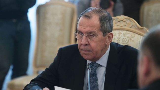 Министр иностранных дел РФ Сергей Лавров во время встречи с министром иностранных дел Словакии Мирославом Лайчаком Министр иностранных дел РФ Сергей Лавров во время встречи с министром иностранных дел Словакии Мирославом Лайчаком