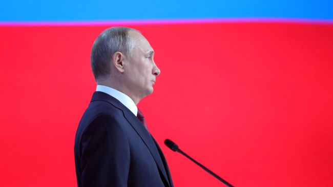 Президент РФ Владимир Путин выступает с ежегодным посланием Федеральному Собранию. 20 февраля 2019 Президент РФ Владимир Путин выступает с ежегодным посланием Федеральному Собранию. 20 февраля 2019