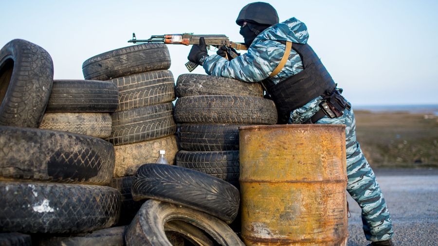 Блокпост на перешейке в районе Чонгара Блокпост на перешейке в районе Чонгара