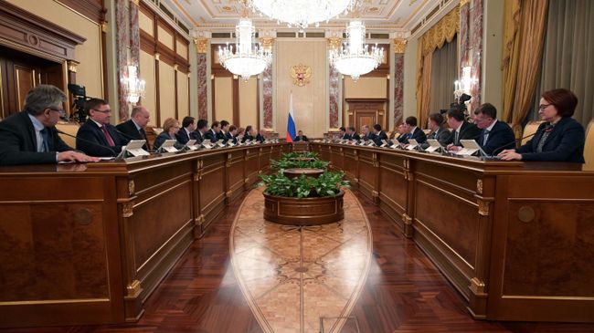 Дмитрий Медведев проводит совещание с членами кабинета министров РФ. 28 февраля 2019