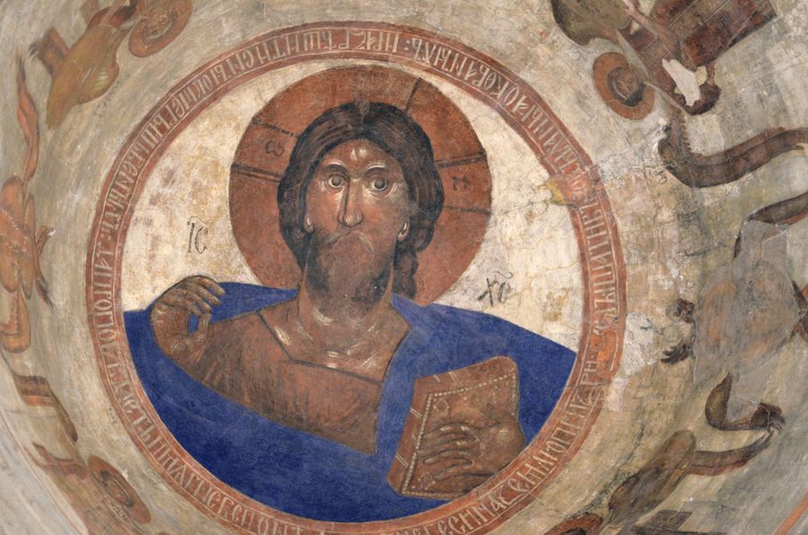 Христос Пантократор – фреска Феофана Грека (раскрашено на компьютере) Христос Пантократор – фреска Феофана Грека (раскрашено на компьютере)