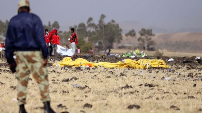 На месте крушения пассажирского самолета Boeing 737 авиакомпании Ethiopian Airlines в Эфиопии. 11 марта 2019 На месте крушения пассажирского самолета Boeing 737 авиакомпании Ethiopian Airlines в Эфиопии. 11 марта 2019