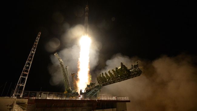 Старт ракеты-носителя Союз-ФГ