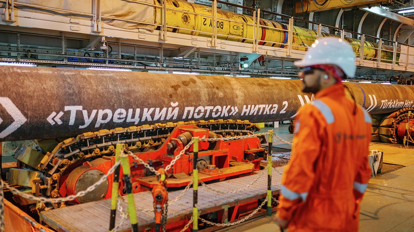 Завершение морской укладки газопровода Турецкий поток Завершение морской укладки газопровода Турецкий поток - РИА Новости, 1920, 24.02.2026