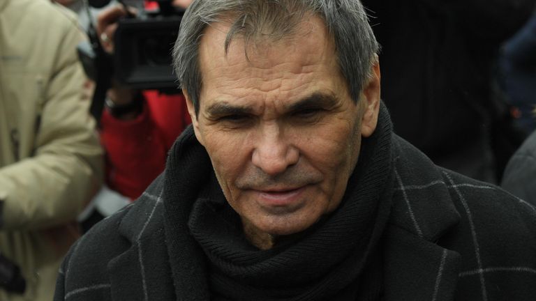 Продюсер Бари Алибасов на церемонии прощания с певицей Юлией Началовой