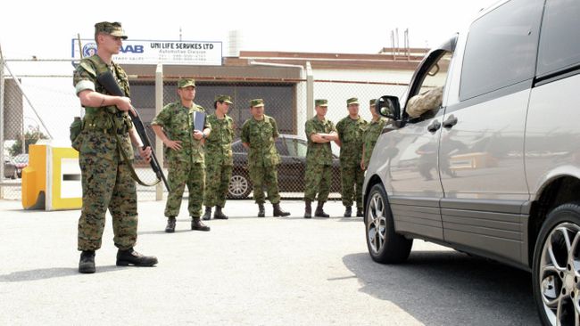 Американская военная база Кэмп Фостер на острове Окинава в Японии