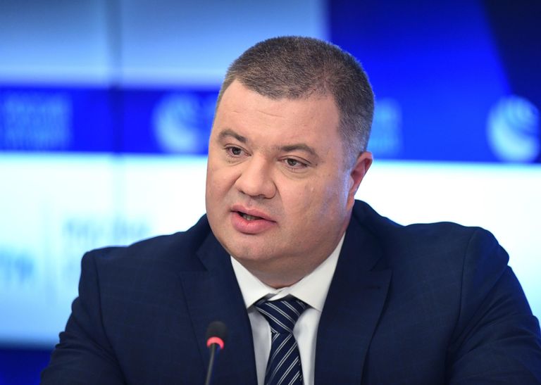 Подполковник СБУ Василий Прозоров на пресс-конференции в ММПЦ МИА Россия сегодня в Москве по событиям на постмайданной Украине. 25 марта 2019