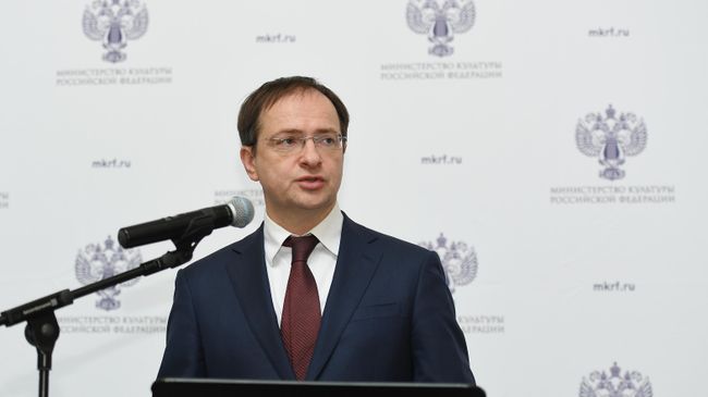 Министр культуры РФ Владимир Мединский на торжественной церемонии награждения деятелей культуры и искусства государственными наградами РФ. 25 марта 2019