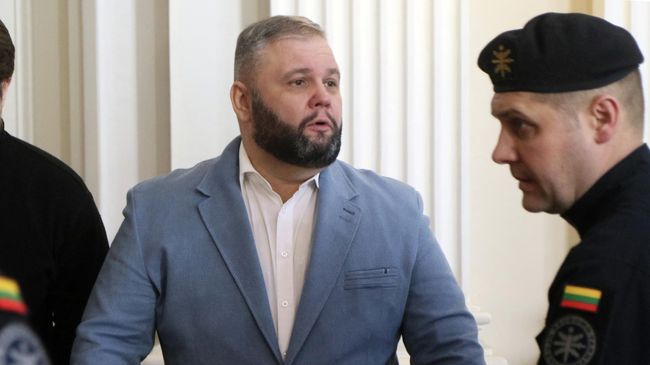 Юрий Мель во время судебного заседания в Вильнюсе
