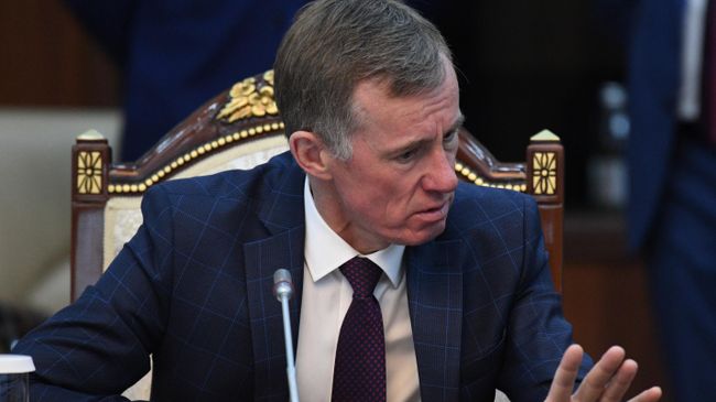 Первый заместитель министра внутренних дел РФ Александр Горовой перед началом российско-киргизских переговоров. 28 марта 2019 Первый заместитель министра внутренних дел РФ Александр Горовой перед началом российско-киргизских переговоров. 28 марта 2019
