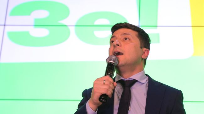 Кандидат в президенты Украины, актер Владимир Зеленский 