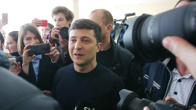 Кандидат в президенты Украины актер Владимир Зеленский Кандидат в президенты Украины актер Владимир Зеленский