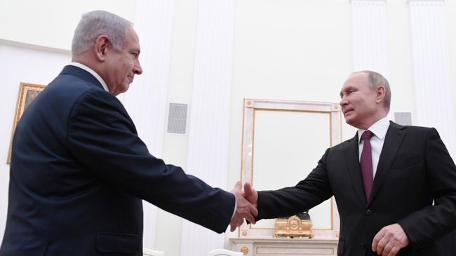 Президент России Владимир Путин и премьер-министр Израиля Биньямин Нетаньяху Президент России Владимир Путин и премьер-министр Израиля Биньямин Нетаньяху