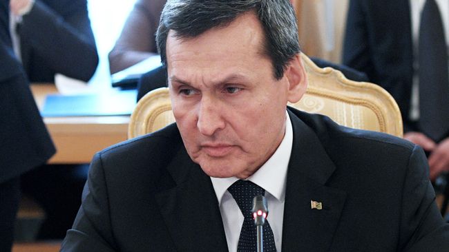 Министр иностранных дел Туркменистана Рашид Мередов на заседании совета министров иностранных дел СНГ в Москве. 5 апреля 2019