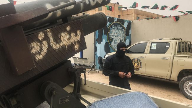 Военная техника, конфискованная у сил ливийского маршала Халифы Хафтара в Завии, к западу от Триполи. 5 апреля 2019 Военная техника, конфискованная у сил ливийского маршала Халифы Хафтара в Завии, к западу от Триполи. 5 апреля 2019