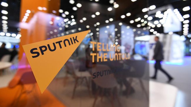 Логотип международного информационного агентства и радио Sputnik Логотип международного информационного агентства и радио Sputnik