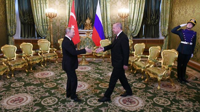 Президент РФ Владимир Путин и президент Турции Реджеп Тайип Эрдоган во время встречи. 8 апреля 2019 Президент РФ Владимир Путин и президент Турции Реджеп Тайип Эрдоган во время встречи. 8 апреля 2019