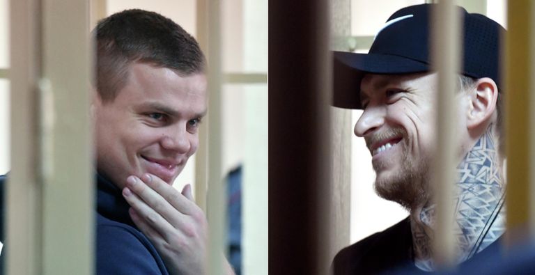 Александр Кокорин и Павел Мамаев в суде. 9 апреля 2019