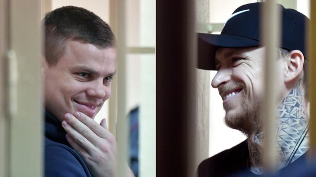 Александр Кокорин и Павел Мамаев в суде. 9 апреля 2019 Александр Кокорин и Павел Мамаев в суде. 9 апреля 2019