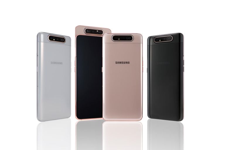 Телефон Samsung Galaxy A80 с поворотной камерой Телефон Samsung Galaxy A80 с поворотной камерой