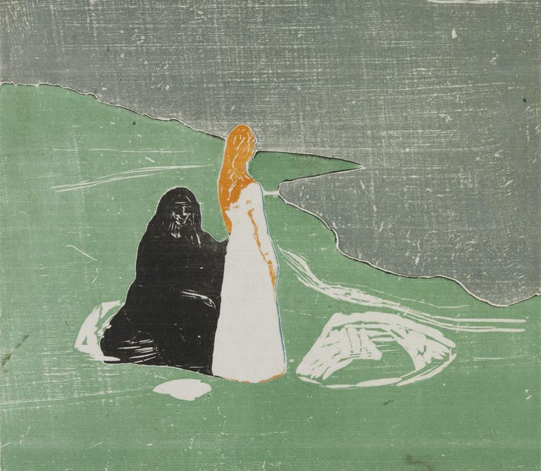 Эдвард Мунк Две женщины на берегу, 1898 год