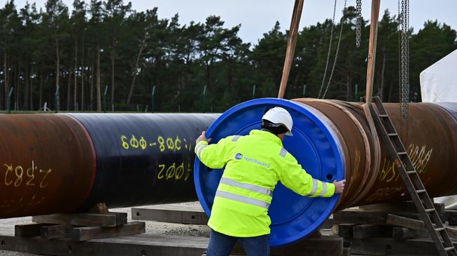 Строительство газопровода Nord Stream-2 в немецком Любмине Строительство газопровода Nord Stream-2 в немецком Любмине