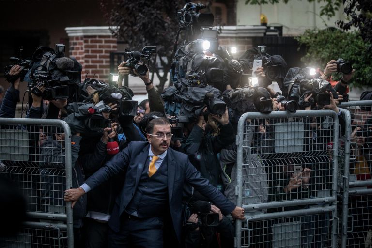 The Disappearance of Jamal Khashoggi фотографа Chris McGrath, занявшего первое место в категории GENERAL NEWS - SINGLES в фотоконкурсе World Press Photo 2019 The Disappearance of Jamal Khashoggi фотографа Chris McGrath, занявшего первое место в категории GENERAL NEWS - SINGLES в фотоконкурсе World Press Photo 2019