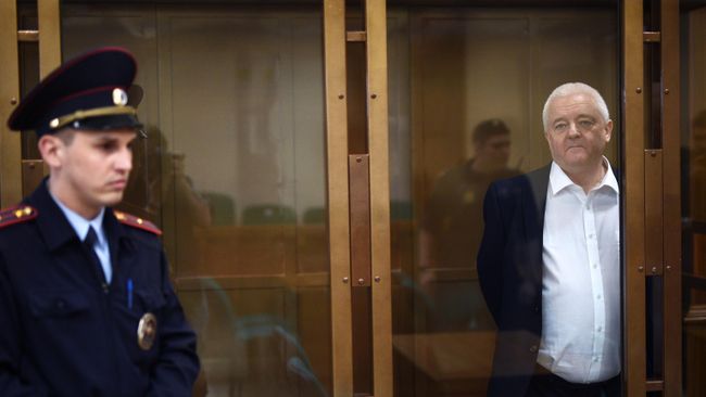 Гражданин Норвегии Фруде Берг, обвиняемый в шпионаже, во время оглашения приговора в Мосгосуде