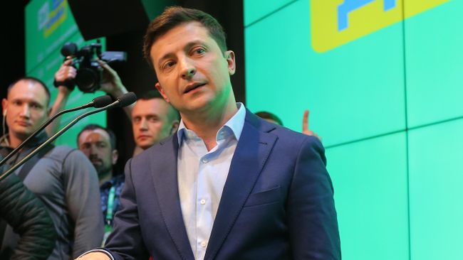 Новоизбранный президент Украины Владимир Зеленский Новоизбранный президент Украины Владимир Зеленский