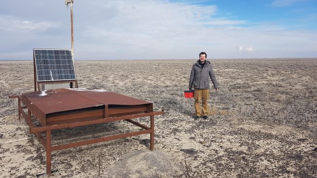 Григорий Рубцов на дежурстве по обслуживанию детекторов наземной решетки Telescope Array в декабре 2018 года Григорий Рубцов на дежурстве по обслуживанию детекторов наземной решетки Telescope Array в декабре 2018 года