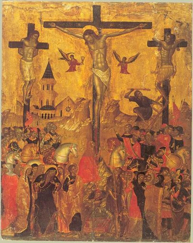 Икона Эммануила Лампардоса Распятие, XVII век - РИА Новости, 1920, 23.04.2021