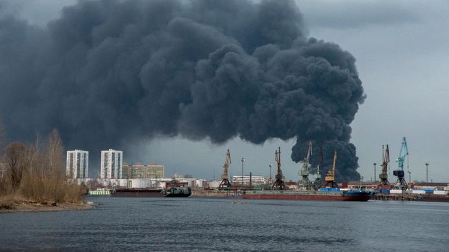Пожар на заводе Красмаш в Красноярске
