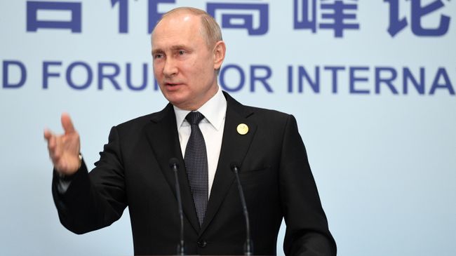 Президент РФ Владимир Путин на пресс-конференции по итогам участия во втором форуме международного сотрудничества Один пояс - один путь в Пекине. 27 апреля 2019 Президент РФ Владимир Путин на пресс-конференции по итогам участия во втором форуме международного сотрудничества Один пояс - один путь в Пекине. 27 апреля 2019
