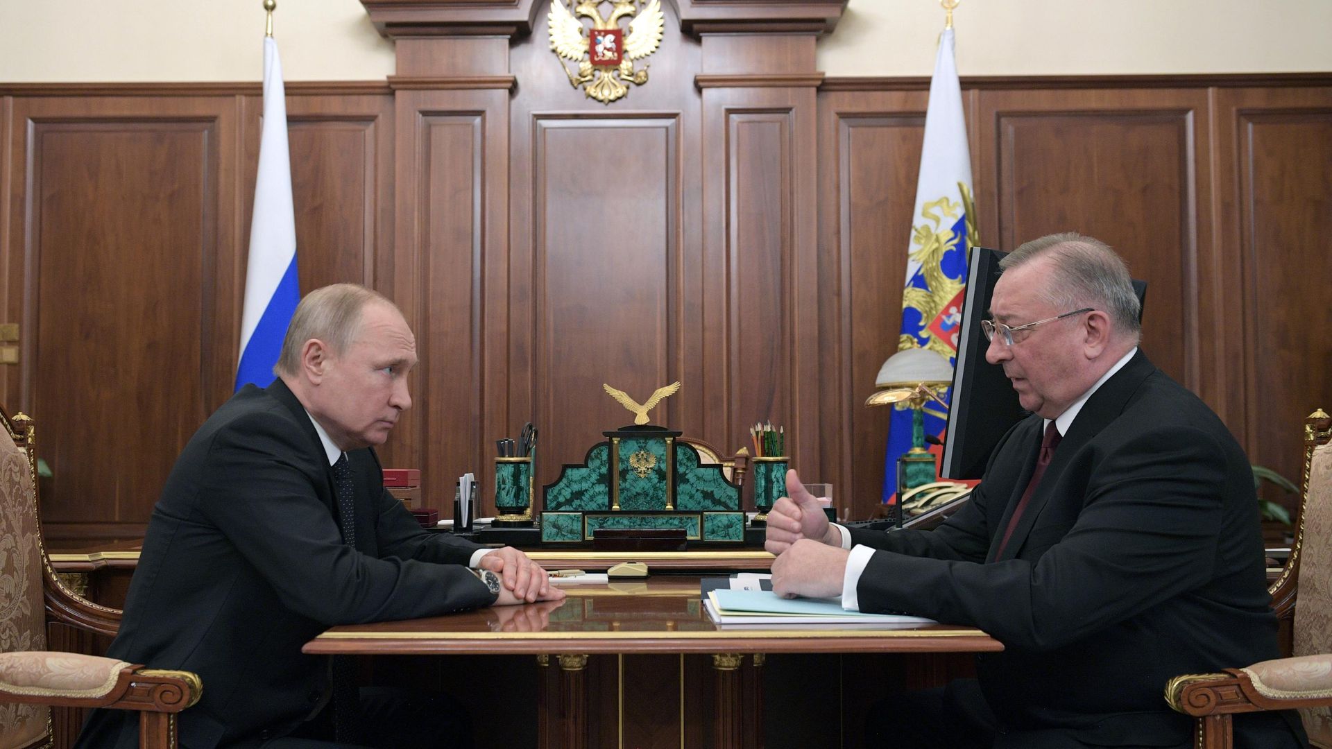 Владимир Путин и Николай Токарев Владимир Путин и Николай Токарев - РИА Новости, 1920, 22.12.2025