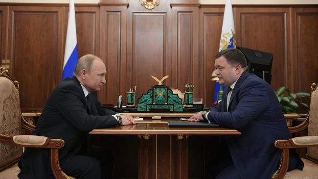 Президент РФ Владимир Путин и председатель ПАО Промсвязьбанк Петр Фрадков Президент РФ Владимир Путин и председатель ПАО Промсвязьбанк Петр Фрадков