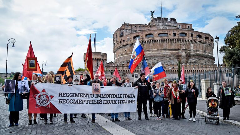 Участники акции Бессмертный полк в Риме Участники акции Бессмертный полк в Риме