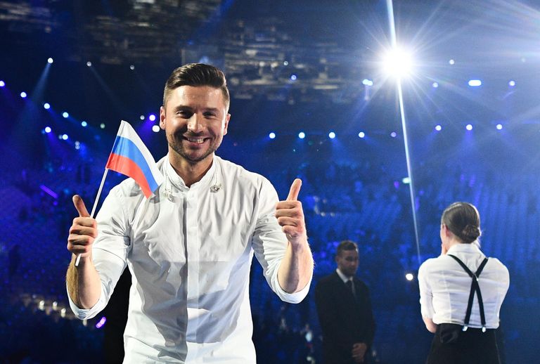 Певец Сергей Лазарев (Россия) после окончания второго полуфинала международного конкурса Евровидение-2019