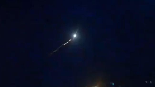 Отражение сирийской ПВО воздушной атаки в районе Дамаска