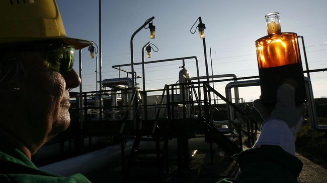 Рабочий проводит контроль на приемной станции нефтепровода Дружба Рабочий проводит контроль на приемной станции нефтепровода Дружба