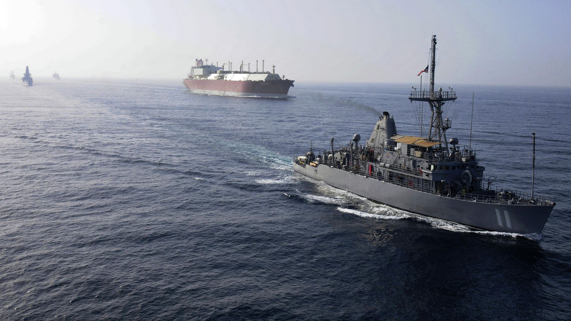 Флот ВМС США сопровождает танкер для перевозки СПГ Флот ВМС США сопровождает танкер для перевозки СПГ - РИА Новости, 1920, 25.09.2023