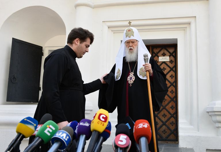 Филарет Денисенко после заседания Синода Православной церкви Украины