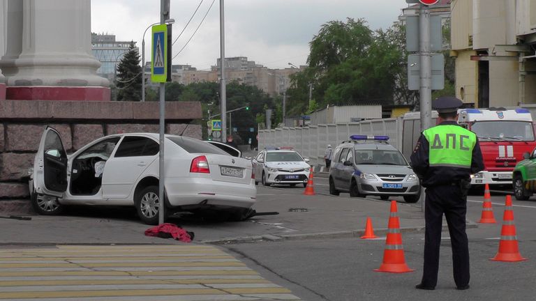 Последствия ДТП на Суворовской площади в Москве. 26 мая 2019 Последствия ДТП на Суворовской площади в Москве. 26 мая 2019