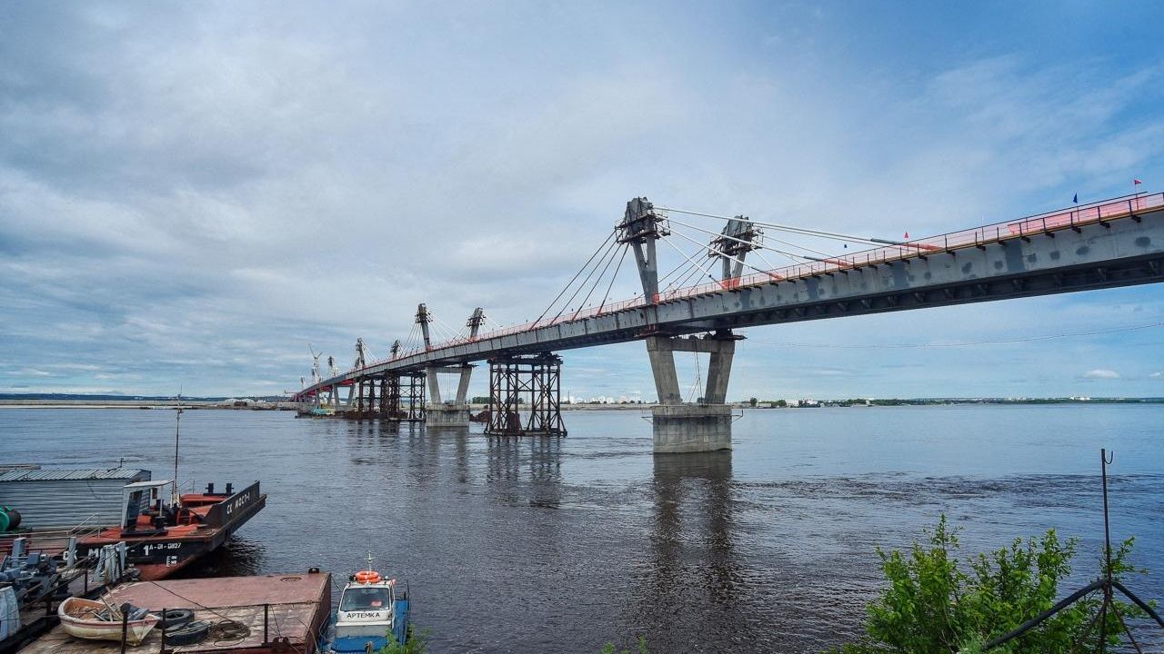 Стыковка международного моста Благовещенск - Хэйхэ. 31 мая 2019 - РИА Новости, 1920, 10.06.2020