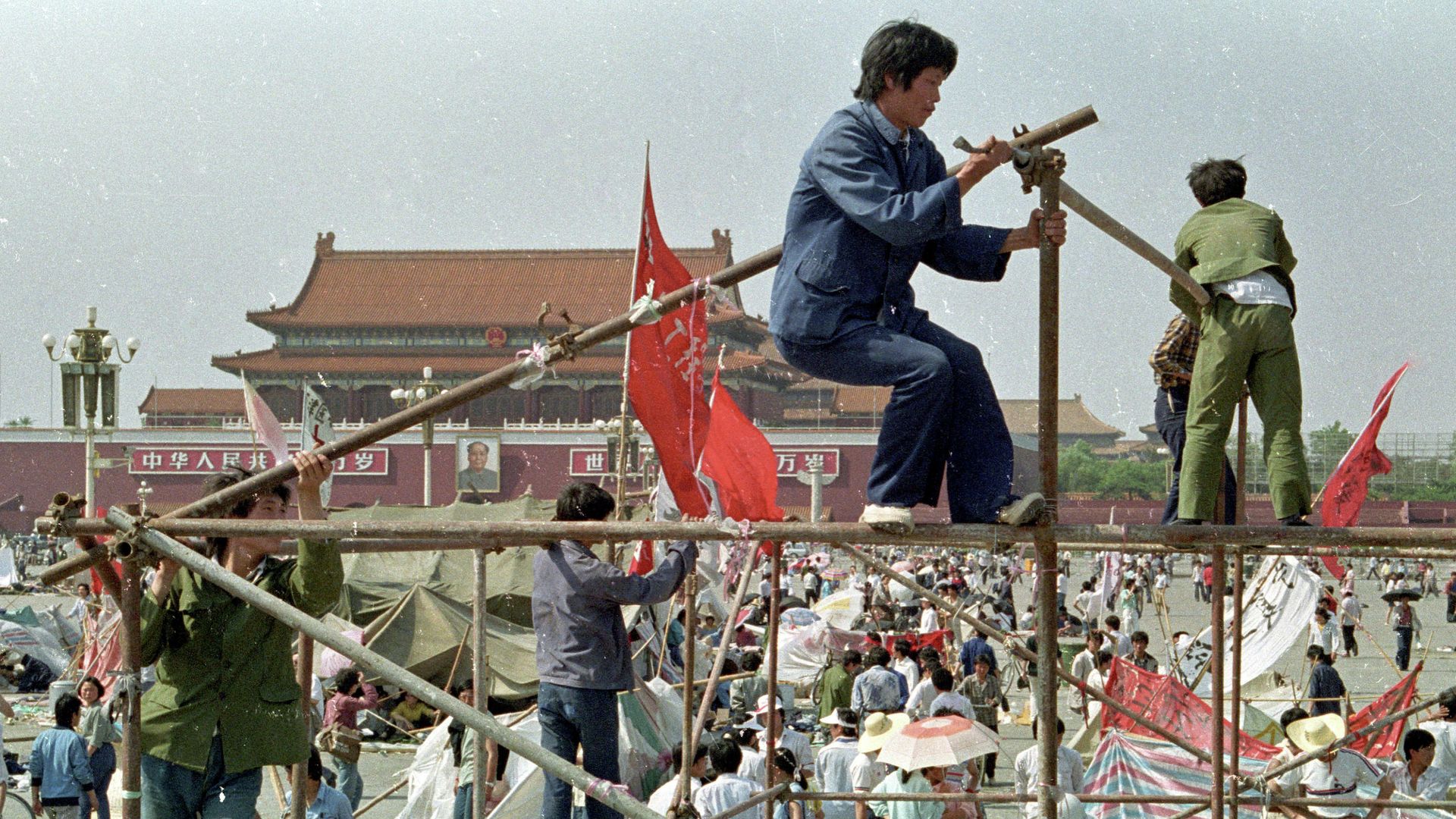 Протесты на площади Тяньаньмэнь в Пекине в 1989 году Протесты на площади Тяньаньмэнь в Пекине в 1989 году - РИА Новости, 1920, 07.06.2019