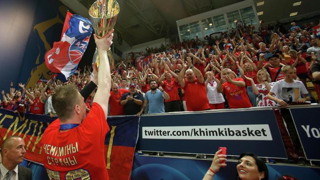 ЦСКА празднует победу в финале Единой лиги ВТБ ЦСКА празднует победу в финале Единой лиги ВТБ